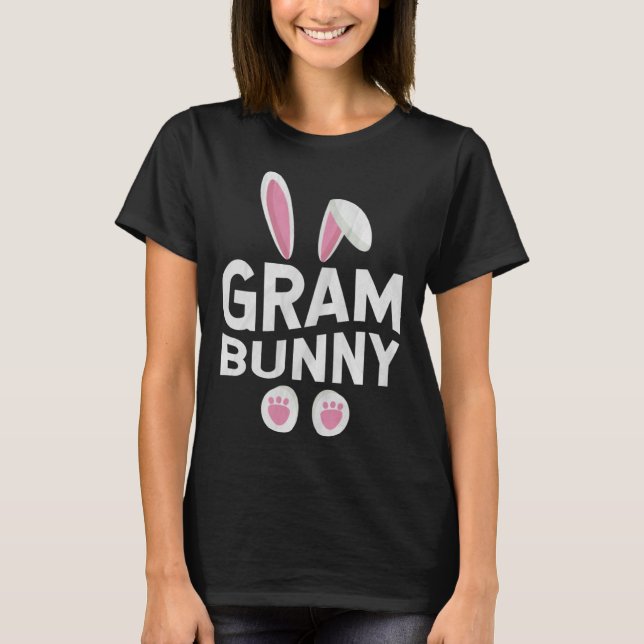 T-shirt Cute Matching Family Easter Day  Gram Bunny (Devant)