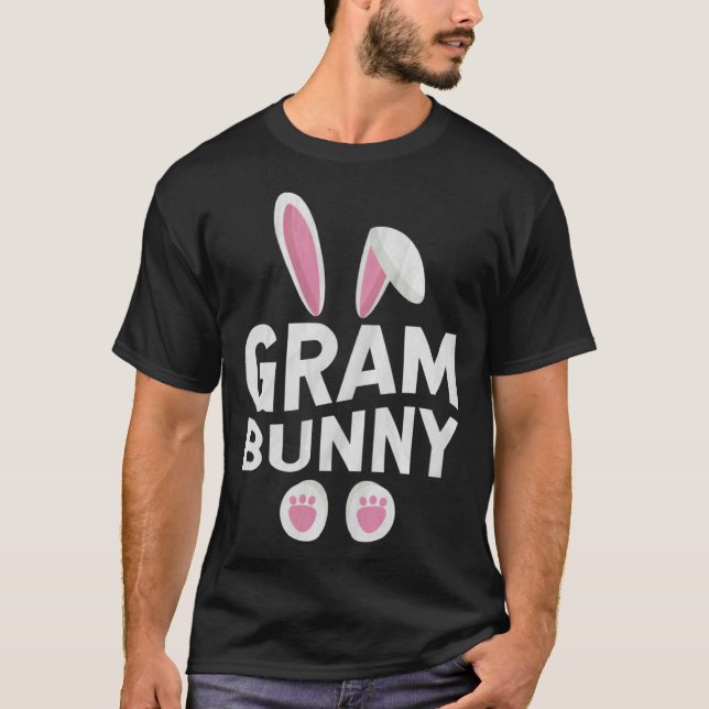 T-shirt Cute Matching Family Easter Day  Gram Bunny (Devant)