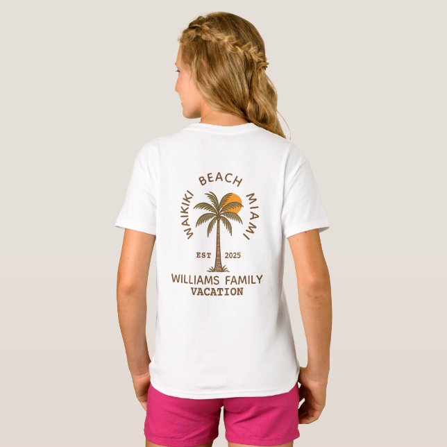 T-shirt Cute Matching Family Reunion Summer Vacation  (Dos entier)