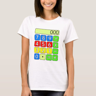 T-shirt Cute Maths Calculator Numbers Cartoon T Shirt Kids