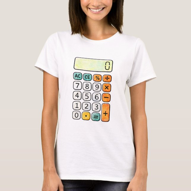T-shirt Cute Maths Calculator T Shirt for Kids School (Devant)