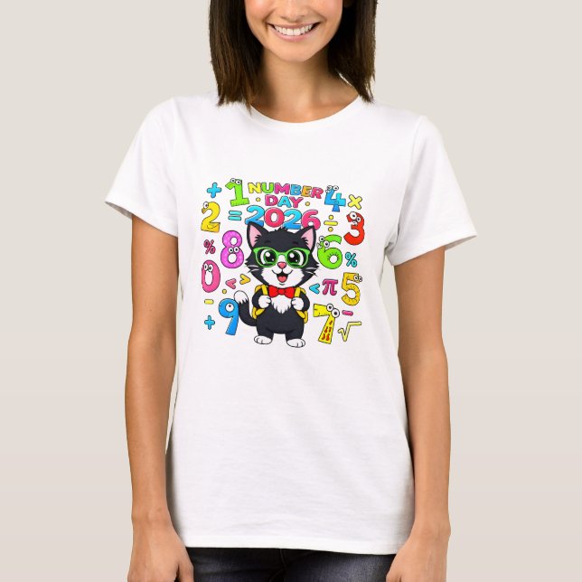 T-shirt Cute Maths Numbers Panda Cartoon T Shirt KidsUK!!! (Devant)