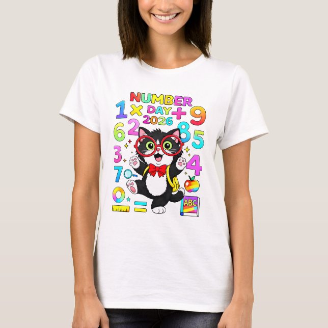 T-shirt Cute Maths Numbers Panda Number Day T Shirt Kids!! (Devant)