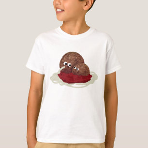 T-shirt Cute Meatball Manger Spaghetti