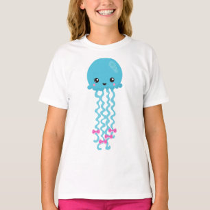 T-shirt Cute méduse, Petite méduse, méduse bleue