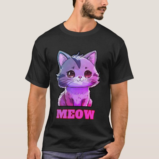 T-shirt Cute Meow (Devant)