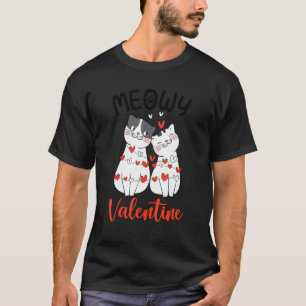 T-shirt Cute Meowy Valentine Chat Kitten Coeur Valentines