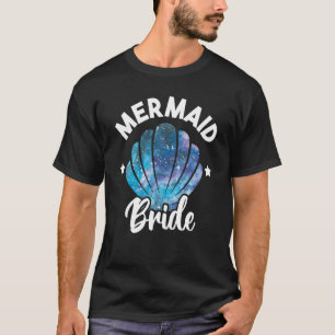 T-shirt Cute Mermaid Bride Seashell Matching Mermaid Squad