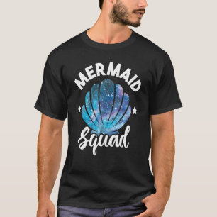 T-shirt Cute Mermaid Squad Seashell Matching Mermaid Squad