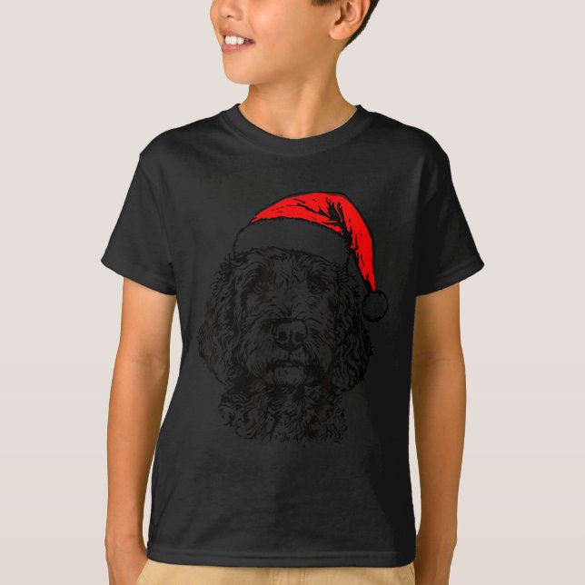 T-shirt Cute Merry Christmas Goldendoodle Santa Christmas  (Devant)