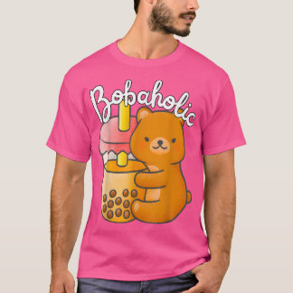 T-shirt Cute Milk Tea Bear Boba Bubble Tea Lover Funny Bob