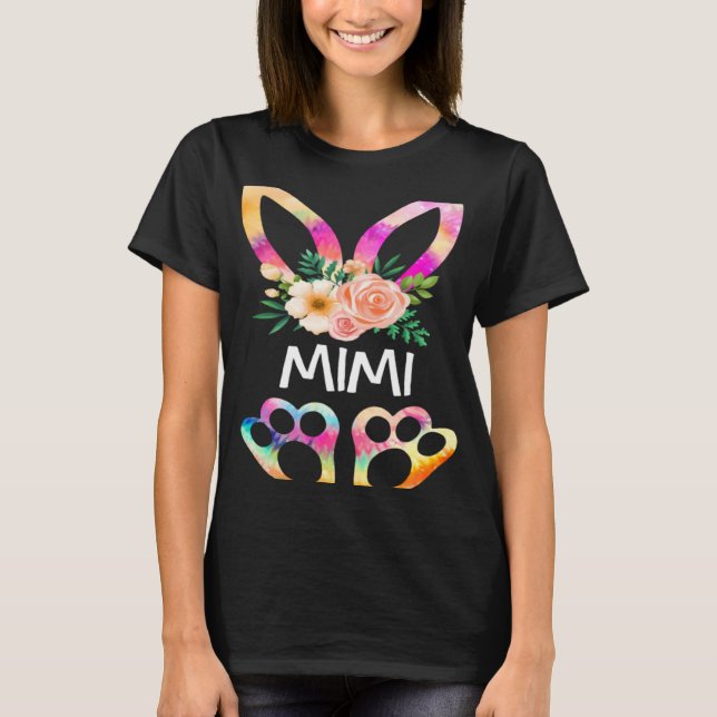 T-shirt Cute Mimi Bunny Tie Dye Print  Family Easter Day M (Devant)