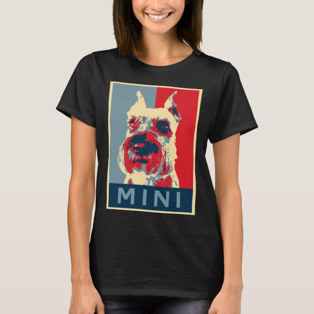T-shirt Cute Miniature Schnauzer Election (Devant)