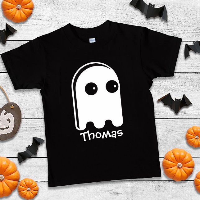 T-shirt Cute Minimalist Ghost Personalizable Halloween boy (Créateur téléchargé)