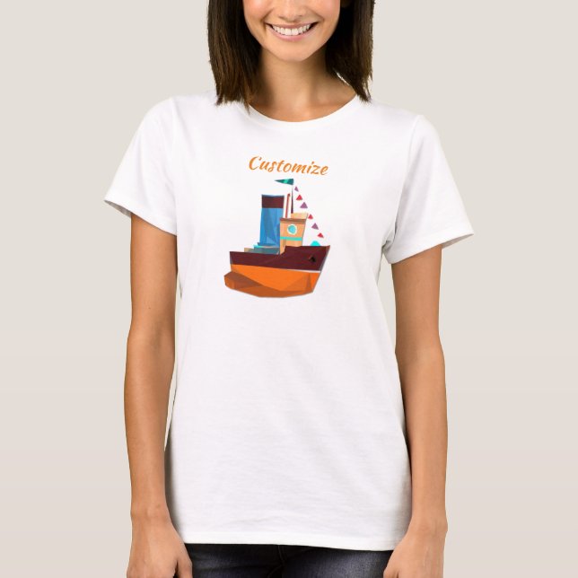 T-shirt Cute Minuscule remorqueur Thunder-Cove (Devant)