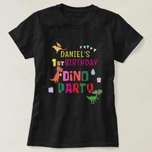 T-shirt Cute Modern Dino Dinosaur fête d'anniversaire pour