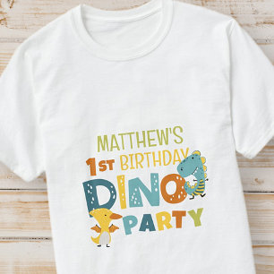 T-shirt Cute Modern Dino Dinosaur fête d'anniversaire pour
