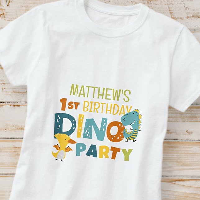 T-shirt Cute Modern Dino Dinosaur fête d'anniversaire pour (Créateur téléchargé)