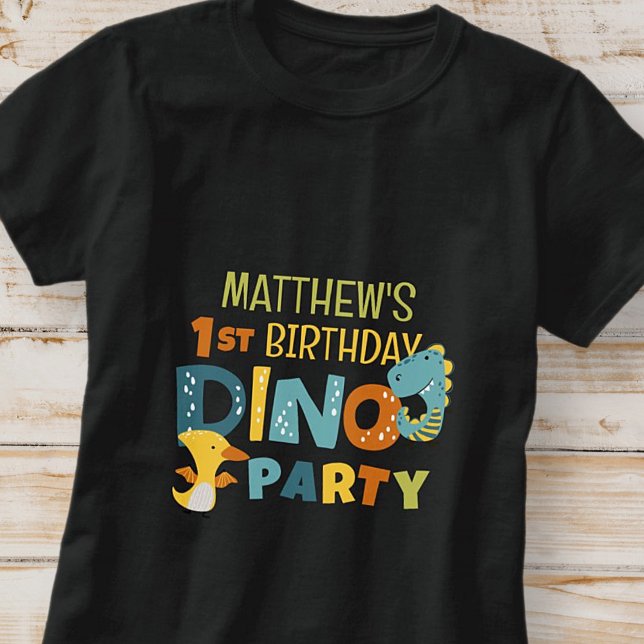 T-shirt Cute Modern Dino Dinosaur fête d'anniversaire pour (Créateur téléchargé)