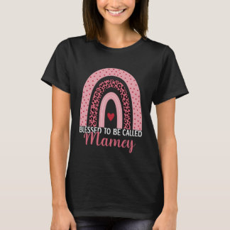 T-shirt Cute Mom Grandma Blessed To Be Called Mamey Leopar