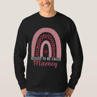 T-shirt Cute Mom Grandma Blessed To Be Called Mamey Leopar