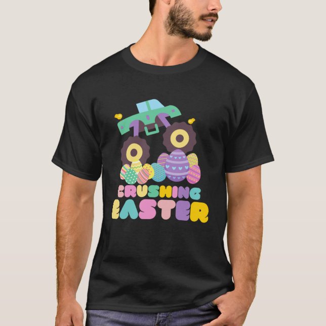 T-shirt Cute Monster Truck Easter Egg For Toddlers (Devant)