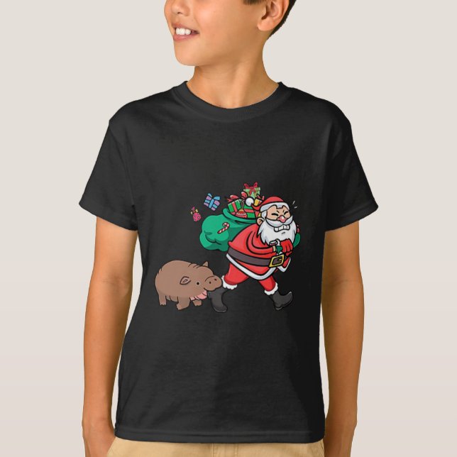 T-shirt Cute Moo Deng&amp ; Père Noël Ba (Devant)