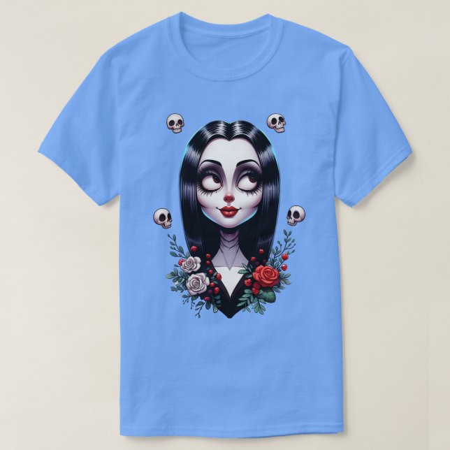 T-shirt Cute Morticia Addams (Design devant)