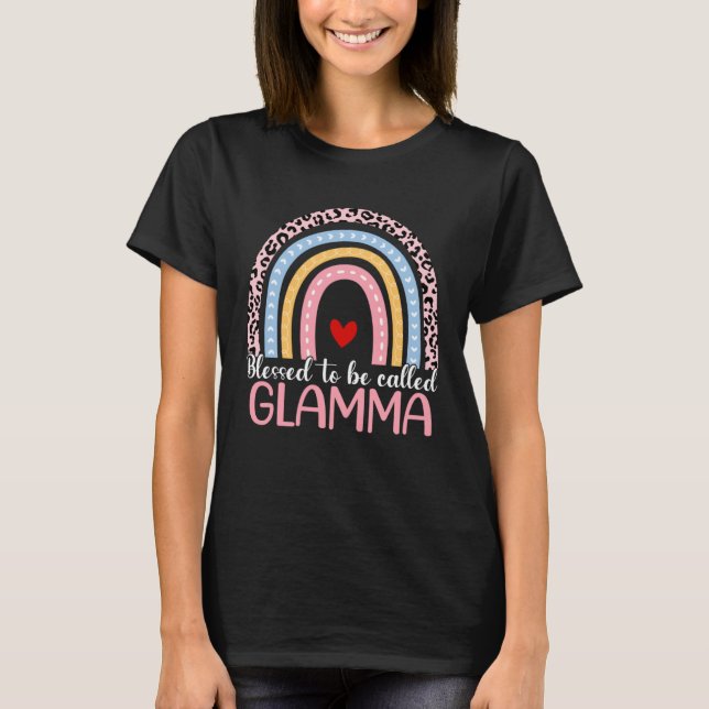 T-shirt Cute Mother s Day Blessed To Be Called Glamma Rain (Devant)
