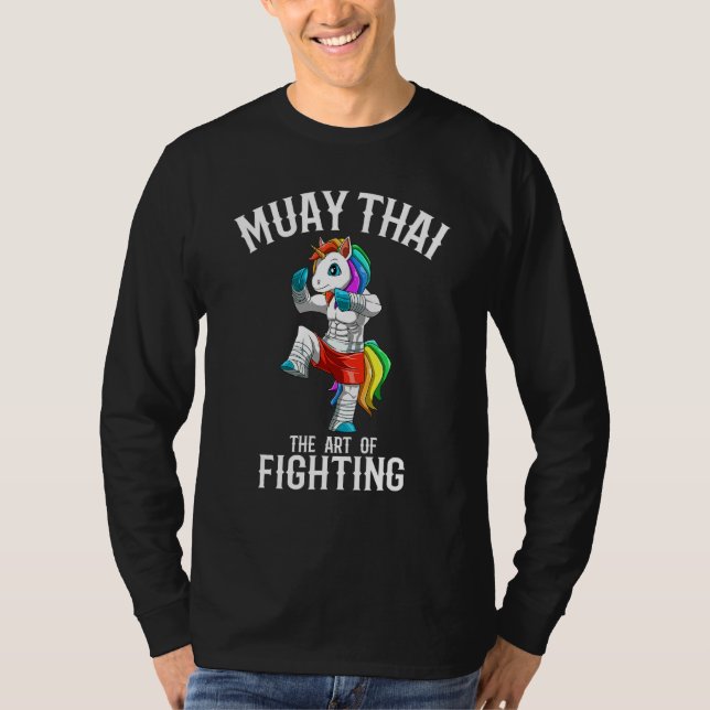 T-shirt Cute Muay Thai Unicorn Thai Boxe de Thaïlande Unic (Devant)