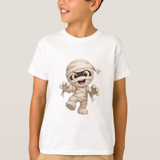 T-shirt Cute Mummy Halloween Cartoon Illustration
