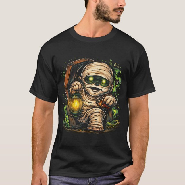 T-shirt Cute Mummy with Lantern (Devant)