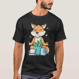 T-shirt Cute Namaste Fox Do Yoga Gardening Café