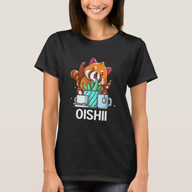 T-shirt Cute Namaste Red Panda Do Yoga Gardening  Coffee (Devant)