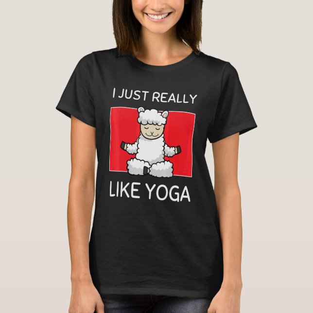 T-shirt Cute Namaste Sheep I Just Really Like Yoga Pilates (Devant)