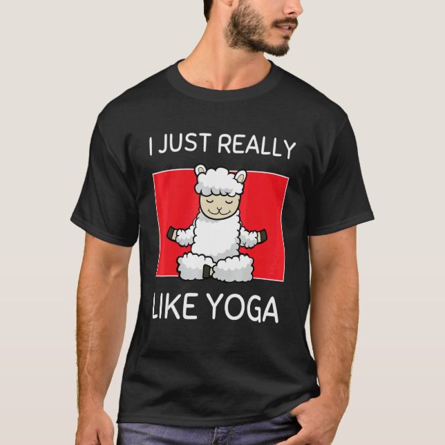 T-shirt Cute Namaste Sheep I Just Really Like Yoga Pilates (Devant)