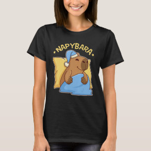 T-shirt Cute Napping Capybara Pajama Nappybara