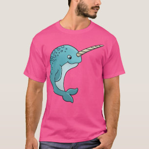 T-shirt Cute Narwhal Avec Corne