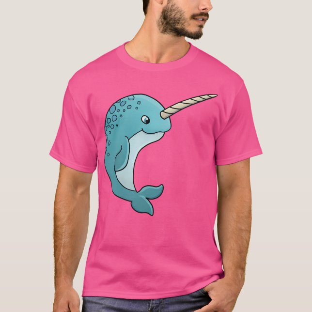 T-shirt Cute Narwhal Avec Corne (Devant)