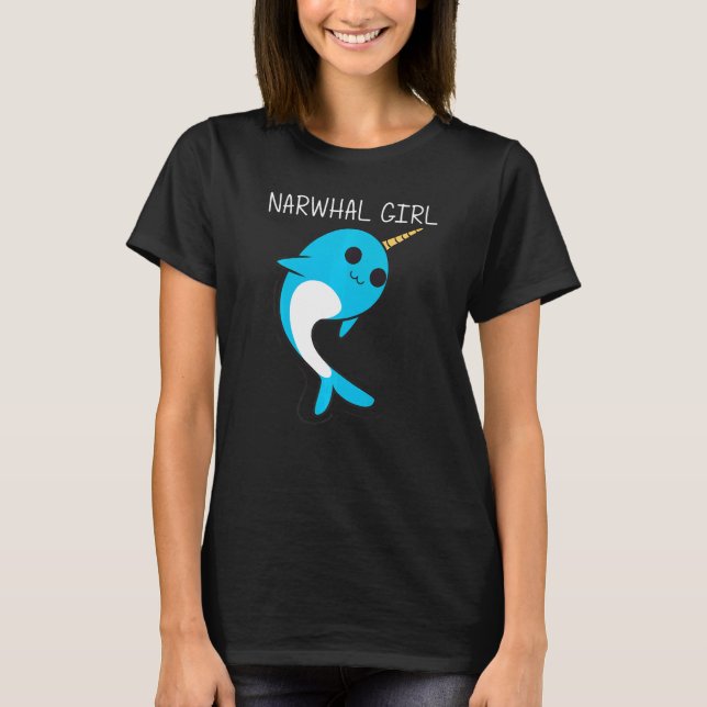 T-shirt Cute Narwhal For Girls Kids Narwhale Narwhal Tusk (Devant)