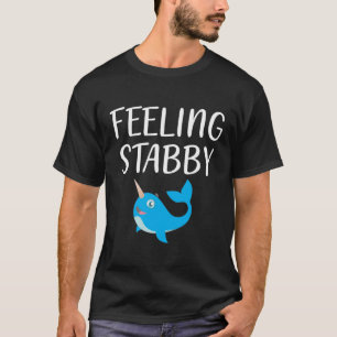 T-shirt Cute Narwhal Unicorn Feed Stabby Kawaii
