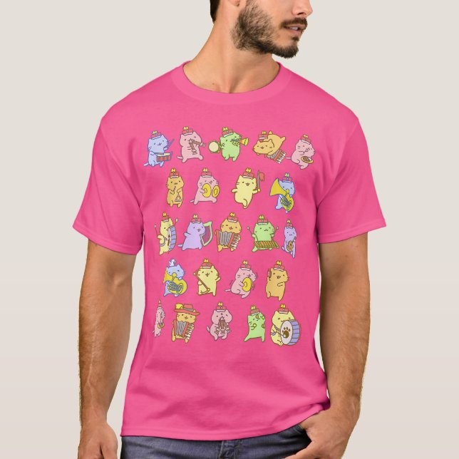 T-shirt Cute Neko Cat Band (Devant)
