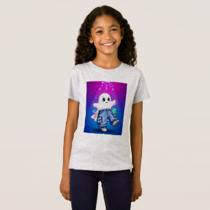 T-Shirt Cute Neon Glow Ghost Enfants