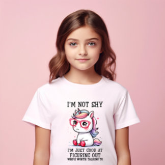T-shirt Cute Nerdy Unicorn Girls