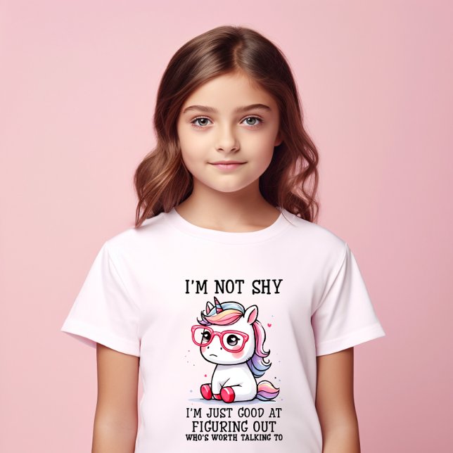 T-shirt Cute Nerdy Unicorn Girls (Créateur téléchargé)