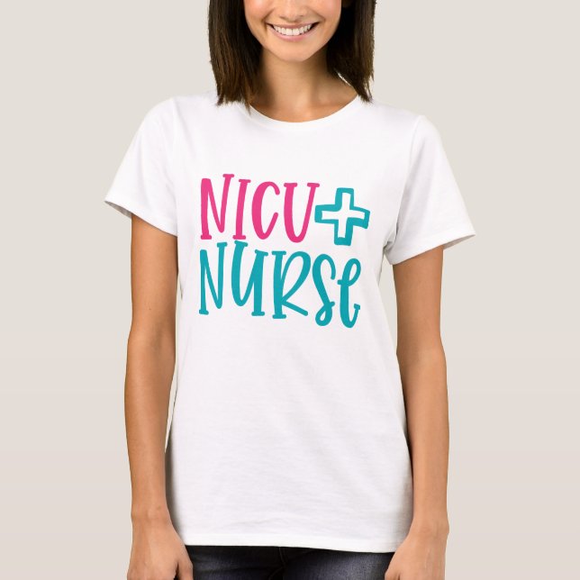 T-shirt Cute NICU Infirmière mot art (Devant)