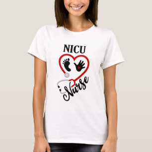 T-shirt Cute NICU Infirmière mot art