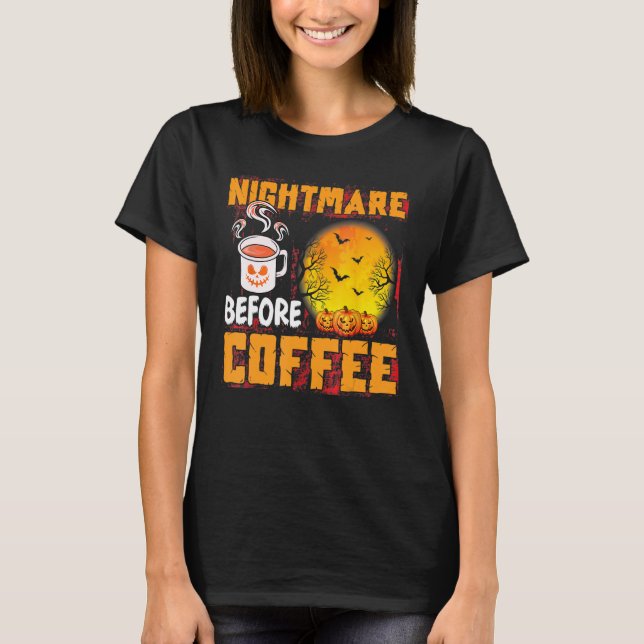 T-shirt Cute Nightmare Avant Café Halloween Mug (Devant)
