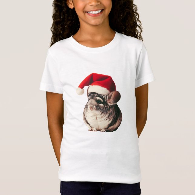 T-Shirt Cute noël chinchilla (Devant)