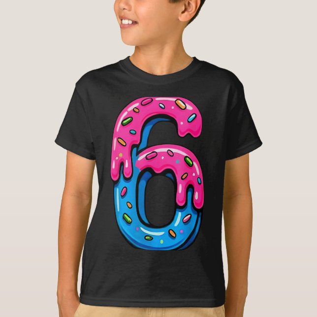 T-shirt Cute Number 6 Ice Cream Drip 67 Meme Costume Coupl (Devant)